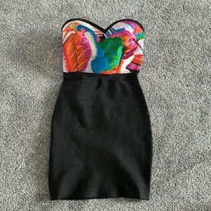 Embroidered mini party dress